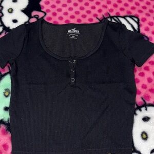 Hollister Black Crop Top